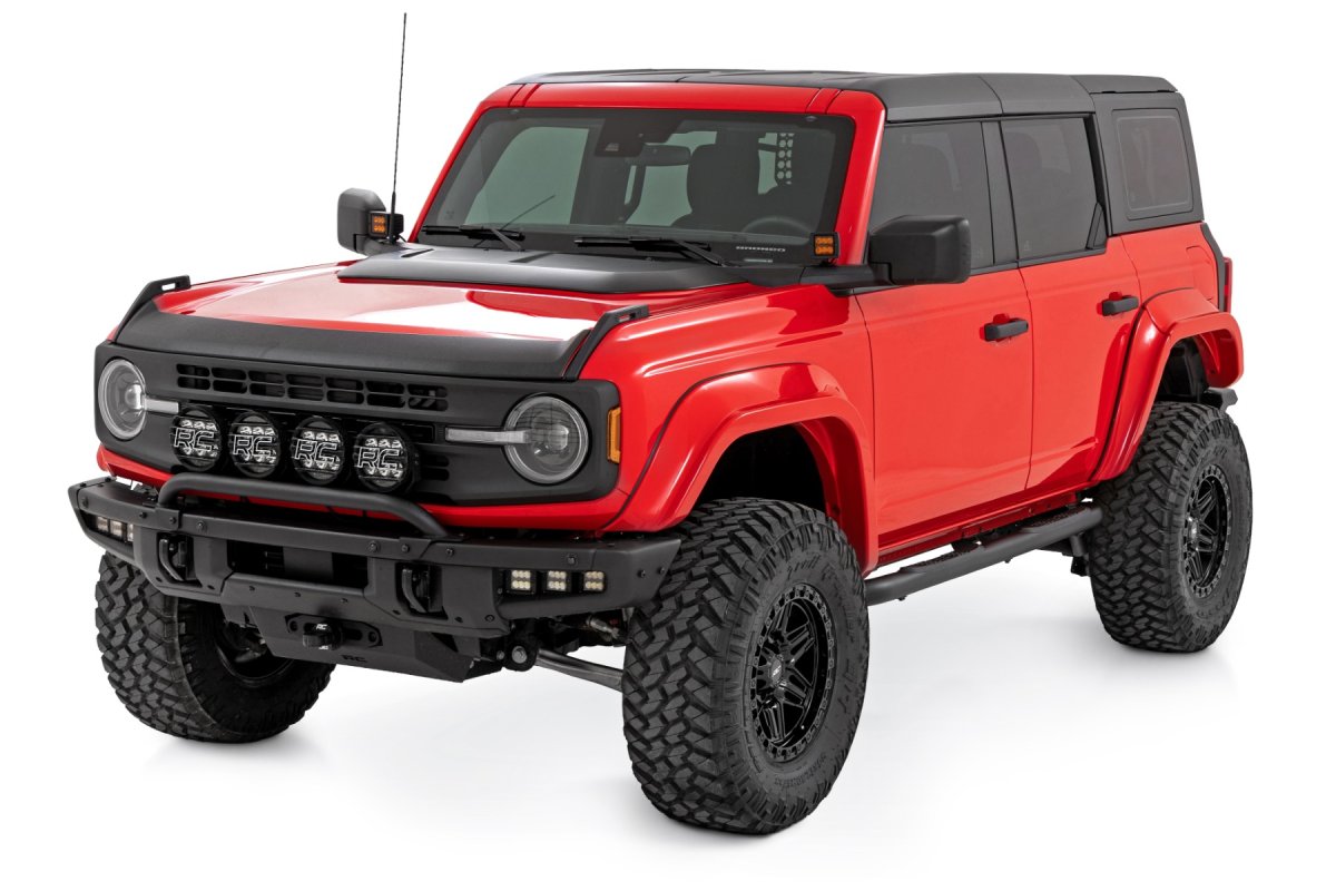 Ford Bronco Nerf Steps - 4-Door - Rough Country - 3-Inch Tube - '21-'26